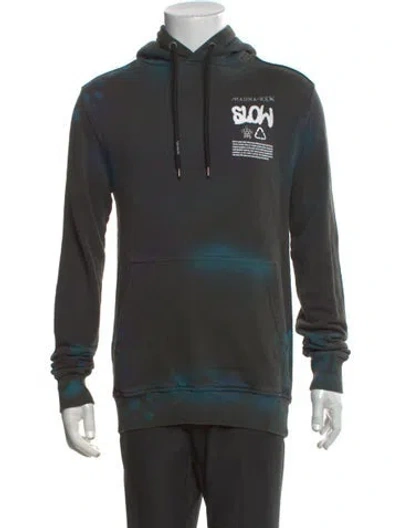 Pre-owned Mauna Kea Graphic Print Crew Neck Hoodie In Green