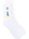 Mauna Kea Intarsia-knit Logo Ankle Socks In White