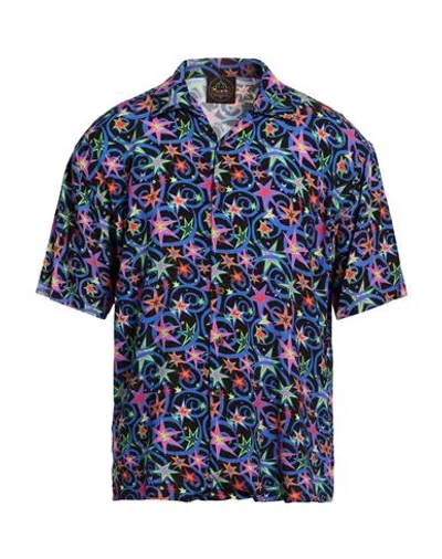 Mauna Kea Man Shirt Blue Size Xxl Viscose In Multi