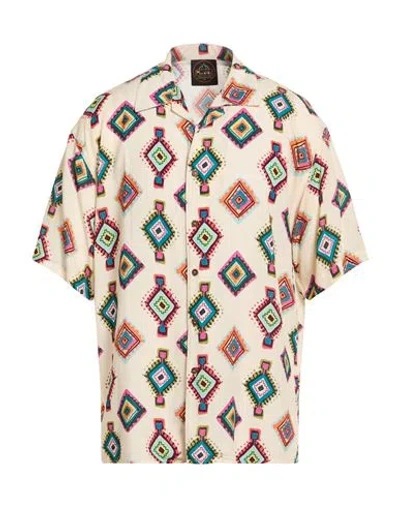 Mauna Kea Man Shirt Ivory Size Xl Viscose In Multi
