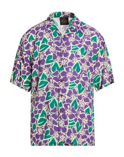 Mauna Kea Man Shirt Purple Size Xl Viscose In Multi
