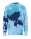 Mauna Kea Man Sweater Turquoise Size Xl Cotton In Blue