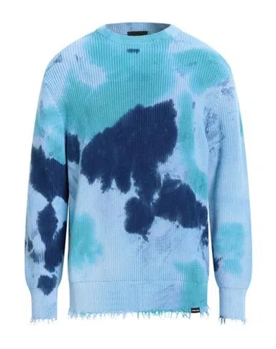 Mauna Kea Man Sweater Turquoise Size Xl Cotton In Blue