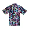 Mauna Kea Men's Short Sleeve Shirt Neon Bowling Shirt X Triple J Black/multi In Black/multi