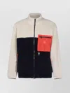 Mauna Kea Modern High Collar Jacket With Zip Pocket In Multi