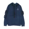 Mauna Kea Moleskin Double Hoodie Men's Lightweight Hooded Sweatshirt In Petroleum