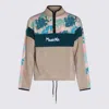 Mauna Kea Modern Color Block Jacket Drawstring Hem In Animal Print