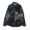 Mauna Kea Multicolor Men's Long Sleeve Shirt Multicolor Velvet Shirt In Multicolor