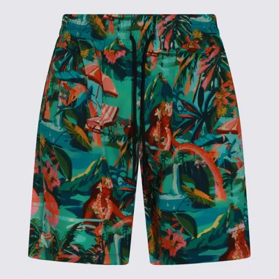 Mauna Kea Floral-print Drawstring Shorts In Blue