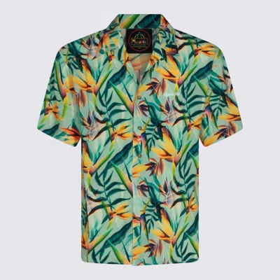 Mauna Kea Multicolor Viscose Tropical Shirt In Green