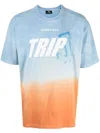 Mauna Kea Ombré Logo-print T-shirt In Blue