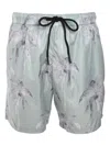 Mauna Kea Palm Tree-print Swim Shorts In Grün
