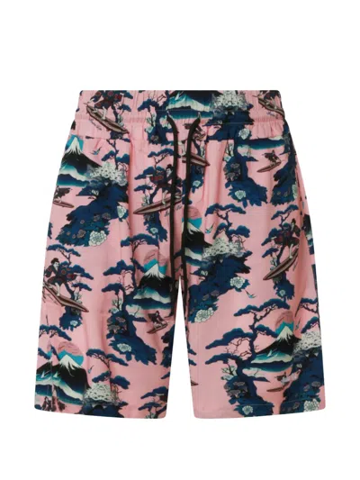 Mauna Kea Patterned Drawstring Shorts In Pink