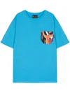 Mauna Kea Screaming Monkey Cotton T-shirt In 蓝色
