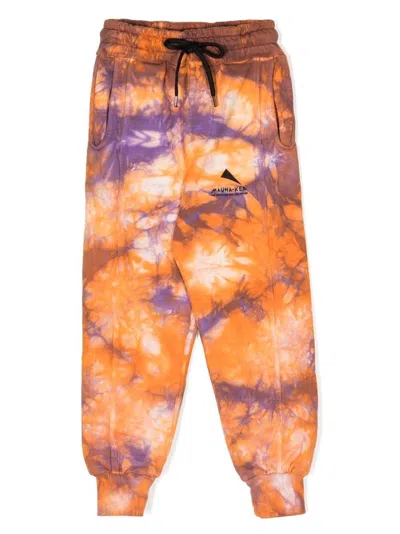 Mauna Kea Kids' Tie-dye Cotton Track Pants In Pink