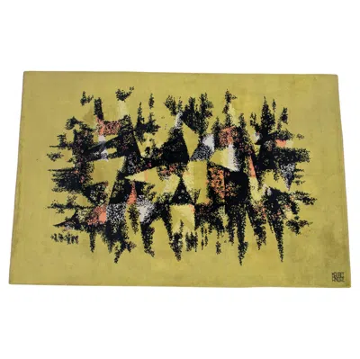 Pre-owned Maurice Andre Maurice André “cavalcade” Rug 1960 Limited Edition Of 300 For Sf Carpets, France In Brown