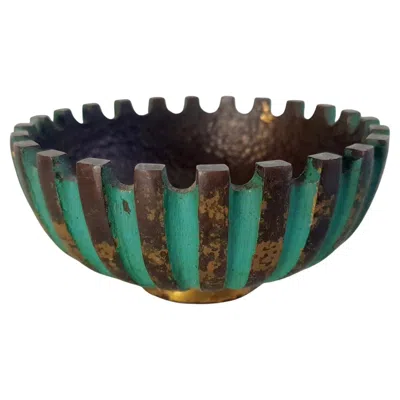 Pre-owned Maurice Ascalon Pal-bell Decorative Bowl By , Mid-20th Century In Gold