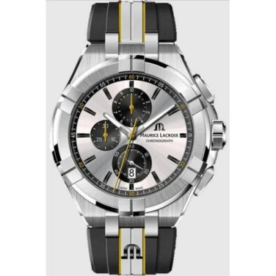 Pre-owned Maurice Lacroix Ai1018-tt030-130-k Men's Aikon Silver-tone Dial Quartz Watch