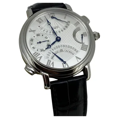 Pre-owned Maurice Lacroix Gmt Ref.mp7018 Manual Wind Calendar Retrograde 43.5mm Mens Watch In Multi
