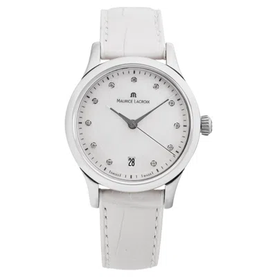 Pre-owned Maurice Lacroix Les Classiques Date Mop Dial Ladies Watch Lc1026-ss001-170 In Multi