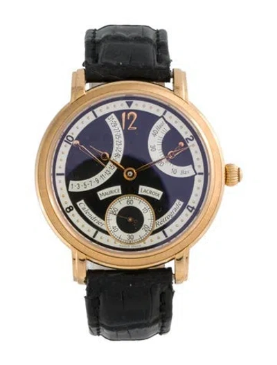 Pre-owned Maurice Lacroix Masterpiece Calendrier Retrograde Watch In Multi