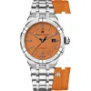 MAURICE LACROIX MAURICE LACROIX AI6008-SS00F-530-E MEN'S AIKON AUTOMATIC 42MM LIMITED SUMMER EDITION WATCH, ORANGE D