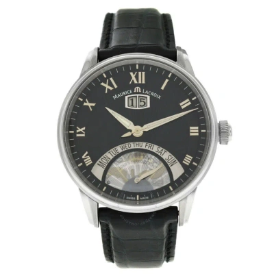 Maurice Lacroix Jours Retrograde Silver Dial Men's Watch Mp6358-ss001-31e In Black