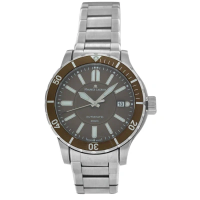Maurice Lacroix Miros Diver Automatic Brown Dial Men's Watch Mi6028-ss072-730 In Metallic