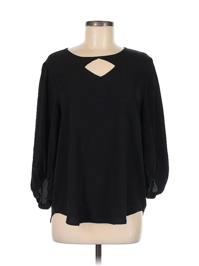 Pre-owned Maurices 3/4 Sleeve Blouse In Black