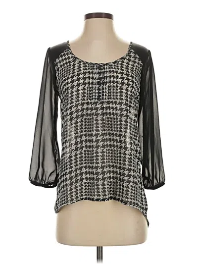 Pre-owned Maurices 3/4 Sleeve Blouse In Black