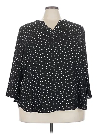 Pre-owned Maurices 3/4 Sleeve Blouse In Black
