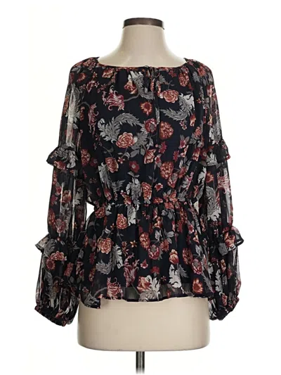 Pre-owned Maurices 3/4 Sleeve Blouse In Black