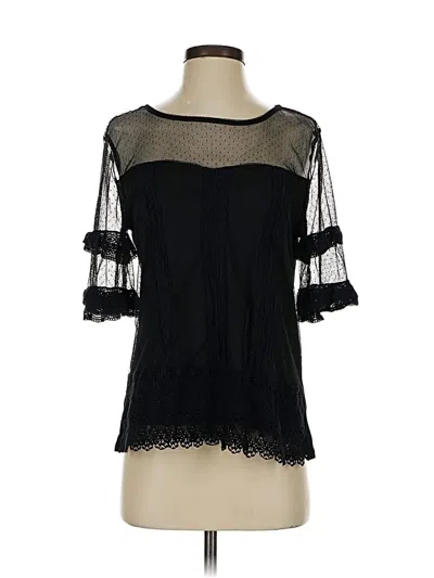Pre-owned Maurices 3/4 Sleeve Blouse In Black