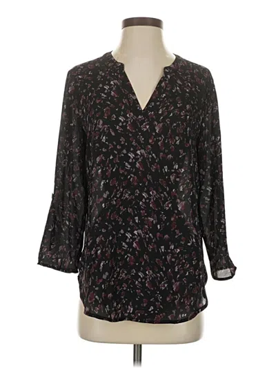 Pre-owned Maurices 3/4 Sleeve Blouse In Black