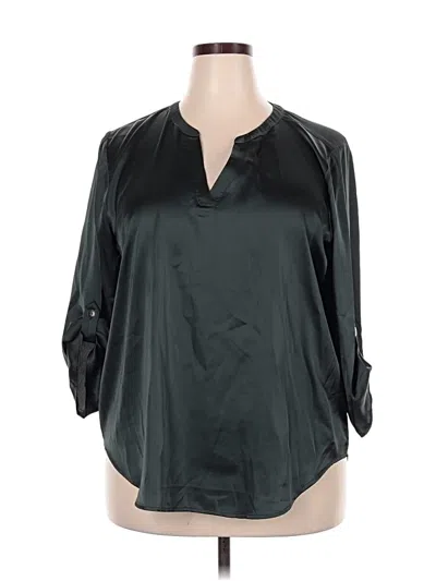 Pre-owned Maurices 3/4 Sleeve Blouse In Black