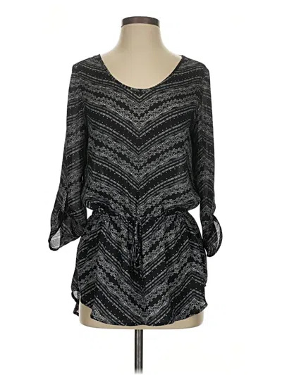 Pre-owned Maurices 3/4 Sleeve Blouse In Black
