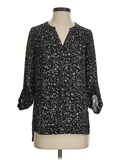 Pre-owned Maurices 3/4 Sleeve Blouse In Black