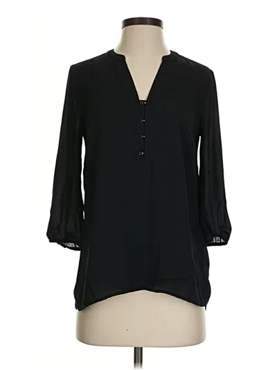 Pre-owned Maurices 3/4 Sleeve Blouse In Black