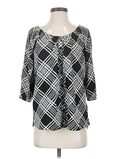 Pre-owned Maurices 3/4 Sleeve Blouse In Black
