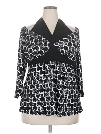 Pre-owned Maurices 3/4 Sleeve Blouse In Black