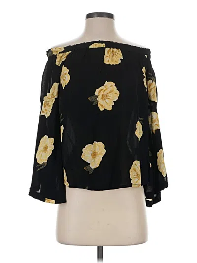 Pre-owned Maurices 3/4 Sleeve Blouse In Black