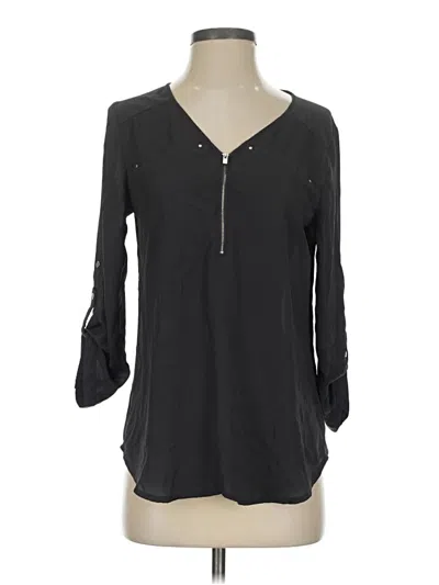 Pre-owned Maurices 3/4 Sleeve Blouse In Black