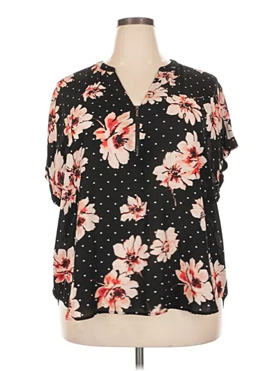 Pre-owned Maurices 3/4 Sleeve Blouse In Black