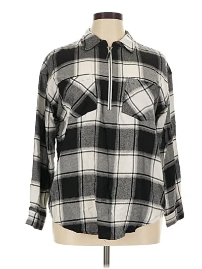 Pre-owned Maurices 3/4 Sleeve Blouse In Black