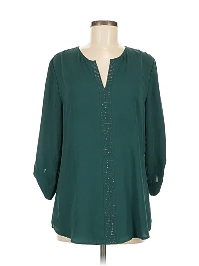 Pre-owned Maurices 3/4 Sleeve Blouse In Blue