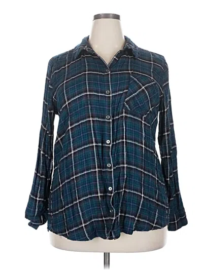Pre-owned Maurices 3/4 Sleeve Blouse In Blue