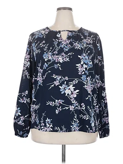 Maurices 3/4 Sleeve Blouse In Blue
