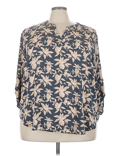 Pre-owned Maurices 3/4 Sleeve Blouse In Blue