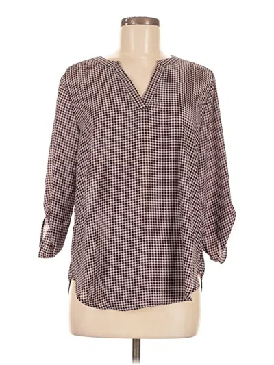 Pre-owned Maurices 3/4 Sleeve Blouse In Brown
