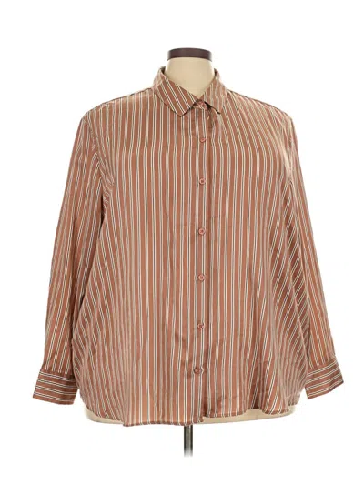Pre-owned Maurices 3/4 Sleeve Blouse In Brown